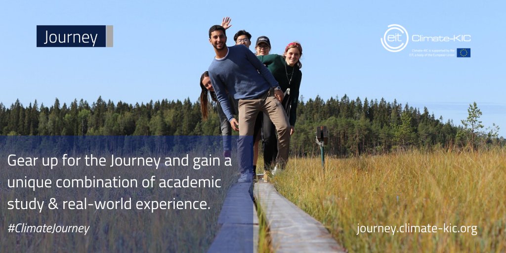 Be the next climate champion! Apply now for EIT Climate-KIC's 'The Journey' Be the next climate champion! Apply now for EIT Climate-KIC's 'The Journey'