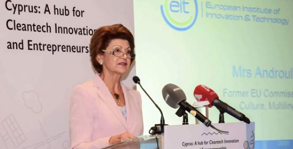  Androulla Vassiliou, the former EU education, culture, multilingualism and youth commissioner spoke at the launch. Photo: @chrysalisleap