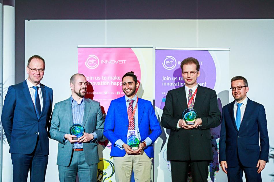 2016 EIT Awards - Commissioner Navracsics, Florian Schneider, Allen Mohammadi, Norbert Kuipers